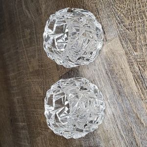 Tiffany & Co. Vtg Crysyal Rock cut votive candle holders
